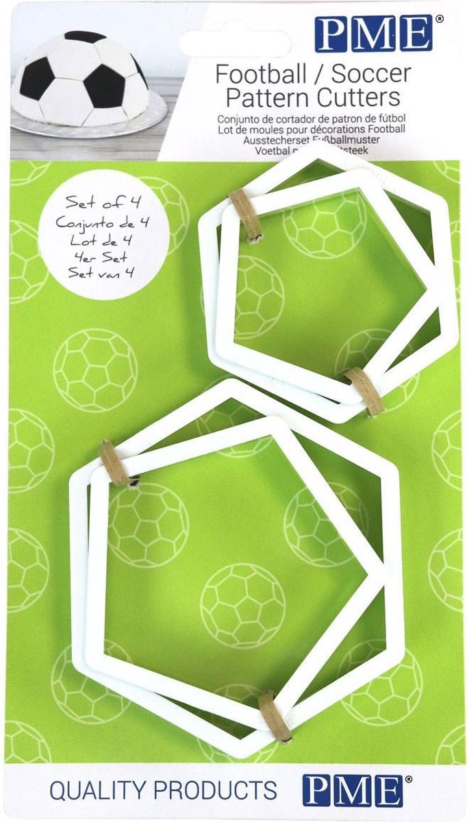 PME Football/Soccer Pattern Cutters Set/4