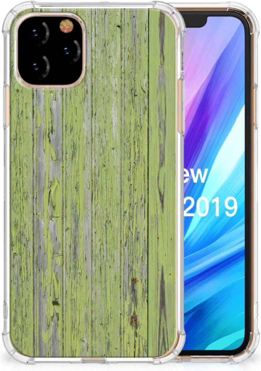 Apple iPhone 11 Pro Stevig Telefoonhoesje Green Wood