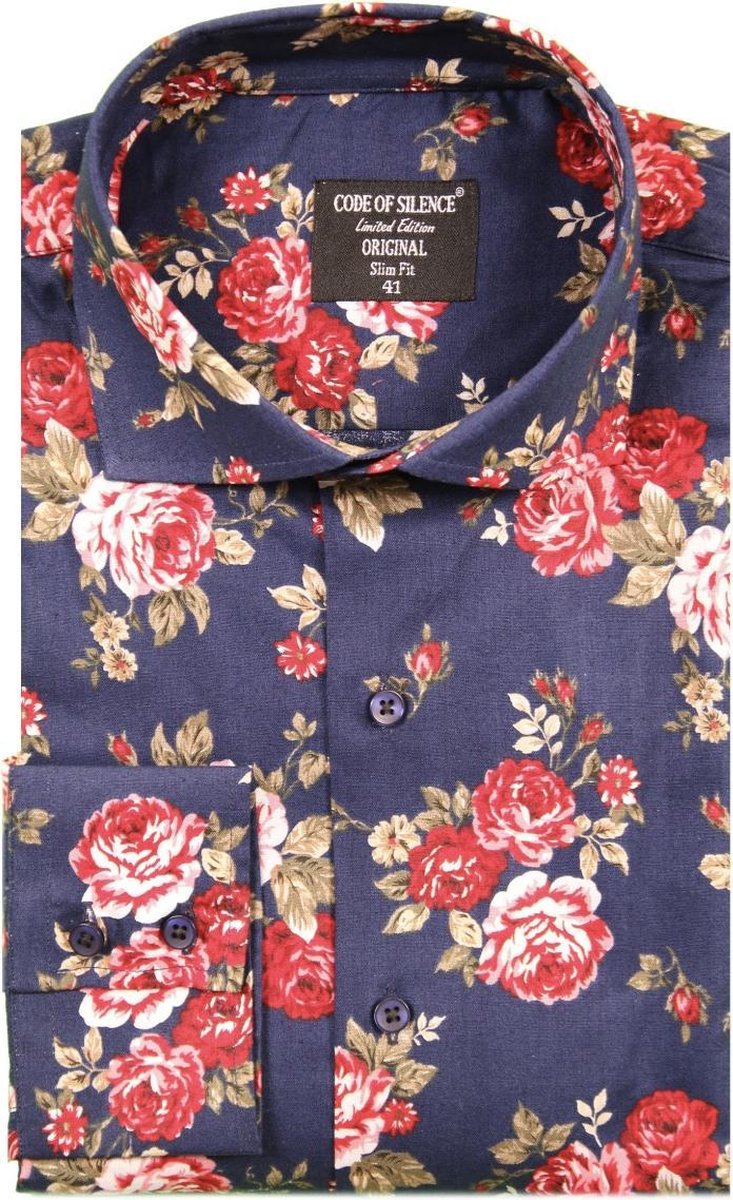 Rosa rood Overhemd Bloemenheren | Hemden heren | Overhemd heren volwassenen -41