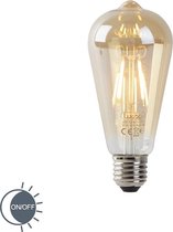 LUEDD E27 LED lamp ST64 goud met schemersensor 4W 400 lm 2200K