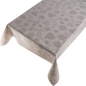Tafelzeil Reindeer Grijs -  140 x 450 cm - Grijs tafellaken - Tafelkleed plastic - Voor buiten en binnen - Verschillende maten - Geleverd in een koker