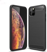 GadgetBay Carbon Armor beschermhoes shockproof TPU iPhone 11 Pro Max - Zwart