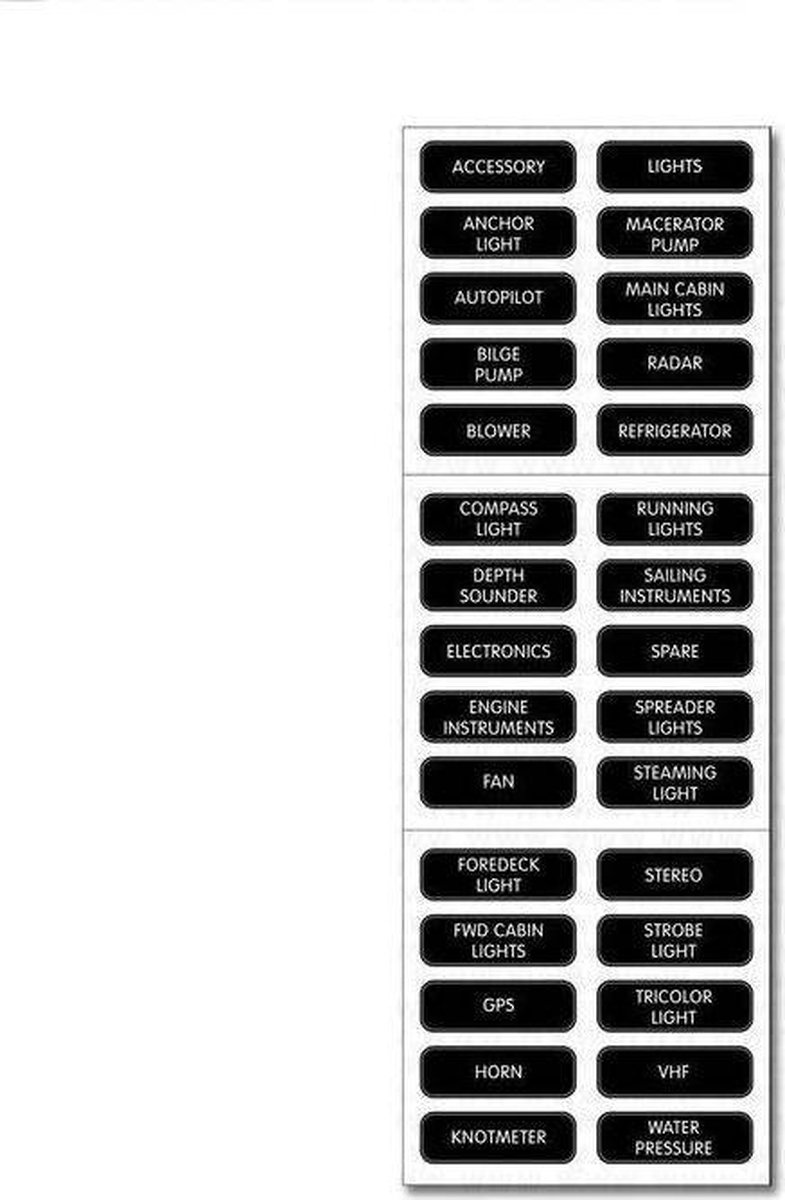 Zelfklevende labels voor dc paneel blauwe zee 30 stuks (BS8030)