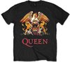 Queen - Classic Crest Heren T-shirt - L - Zwart