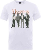 The Doors - Band Standing Heren T-shirt - XL - Wit