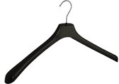 De Kledinghanger Gigant - 40 x Mantel / kostuumhanger kunststof zwart met schouderverbreding, 50 cm