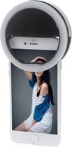 GadgetBay Selfie licht ringvormige lamp smartphone dimbaar - Zwart