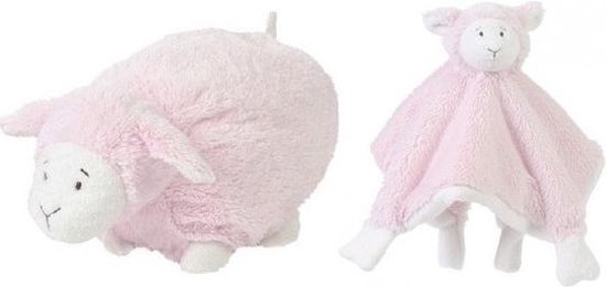 Happy Horse roze schaap/lammetje knuffeldoek/tuttel en liggend knuffeltje  -... | bol.com