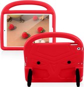 iPad 2021/2020 hoes kinderen - 10.2 inch - Kids proof back cover - Draagbare tablet kinderhoes met handvat – Rood