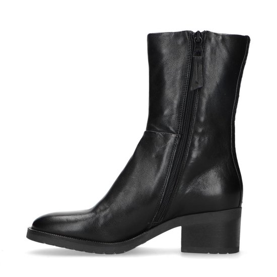 verder idee Shinkan Manfield - Dames - Zwarte korte laarzen met lage hak - Maat 41 | bol.com