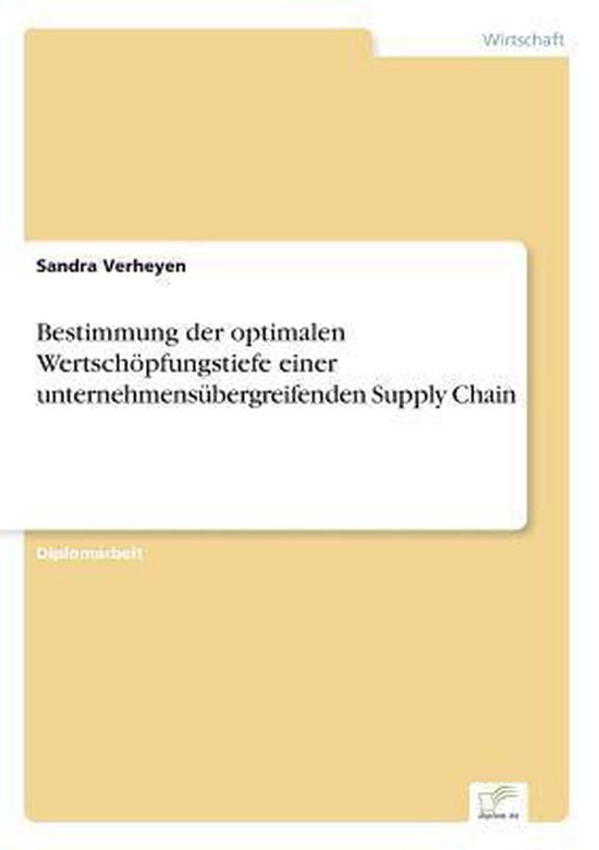 Bestimmung der optimalen Wertschöpfungstiefe einer unternehmensübergreifenden Supply Chain