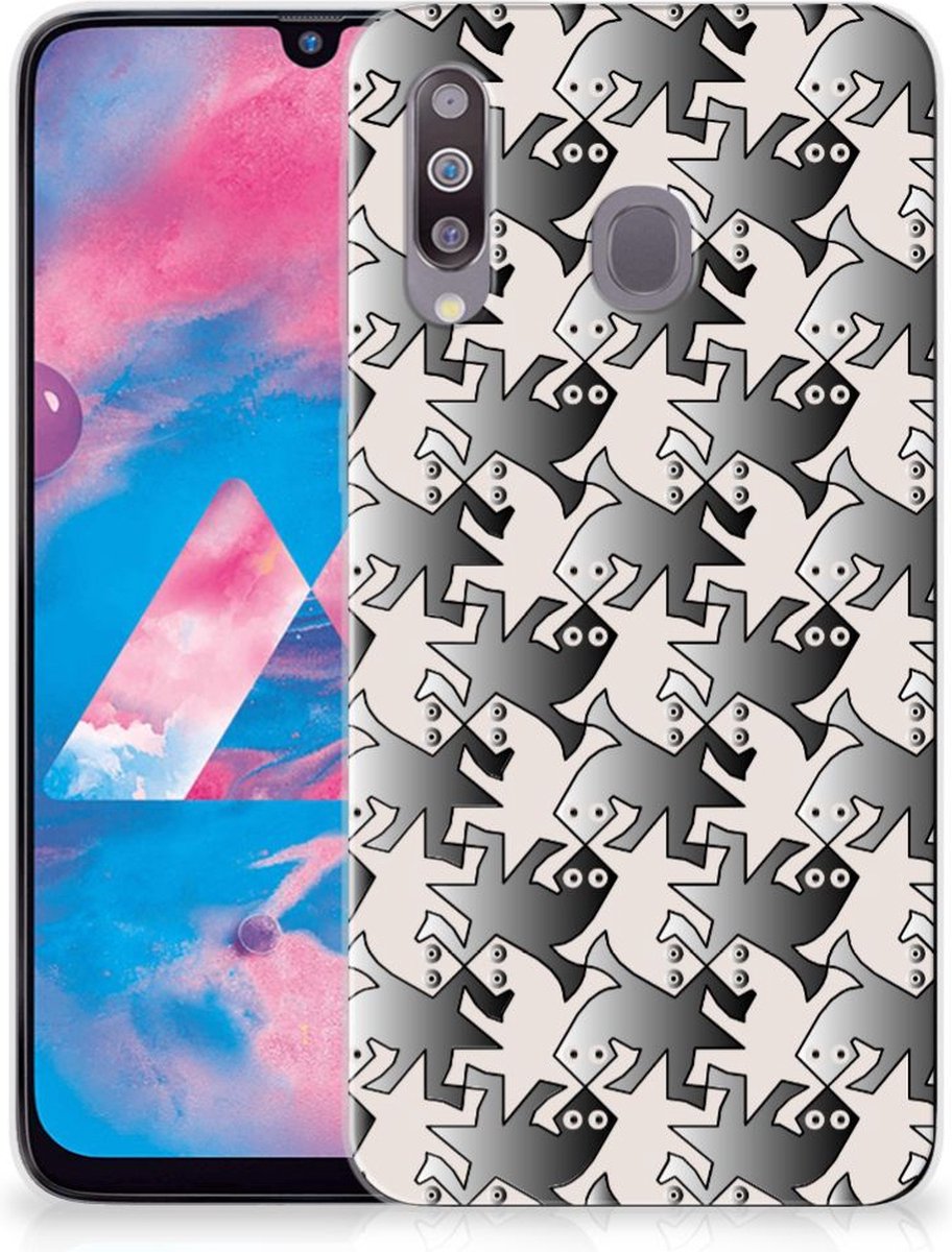 Samsung Galaxy M30 TPU Hoesje Salamander Grey