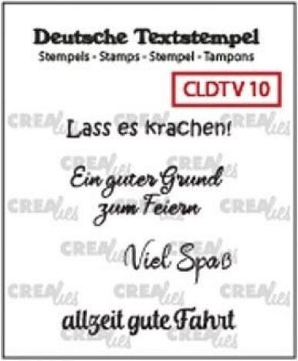 Crealies • Deutsche Text & So stempel Verschiedene 10 - 1 stuk