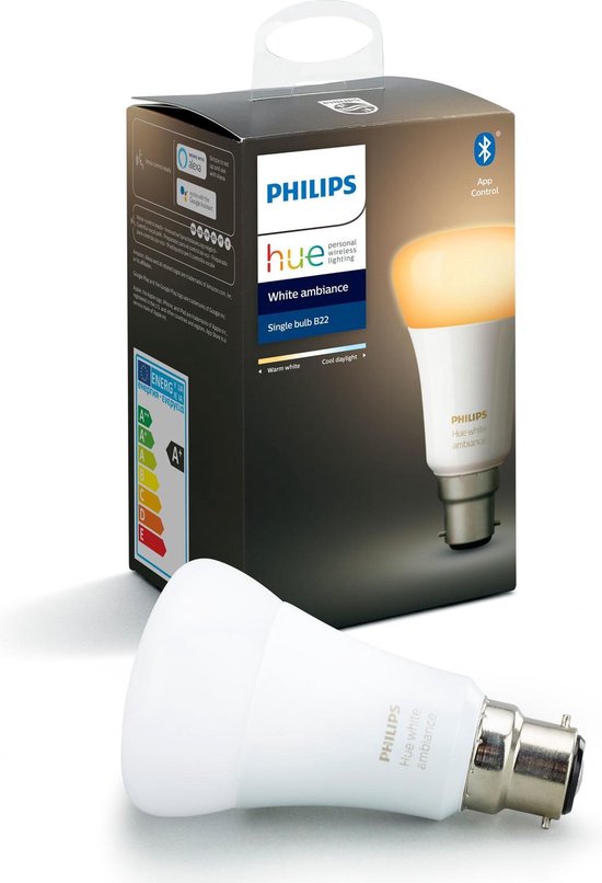 infrastructuur toewijzing nek Philips Hue White ambiance - slimme verlichting - Wit - Bluetooth - 9W -  B22 fitting | bol.com