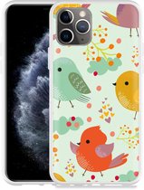 Geschikt voor Apple iPhone 11 Pro Hoesje Cute Birds - Designed by Cazy