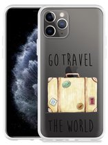 Geschikt voor Apple iPhone 11 Pro Hoesje Go Travel The World - Designed by Cazy