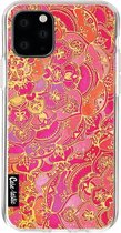Casetastic Apple iPhone 11 Pro Hoesje - Softcover Hoesje met Design - Hot Pink Barroque Print