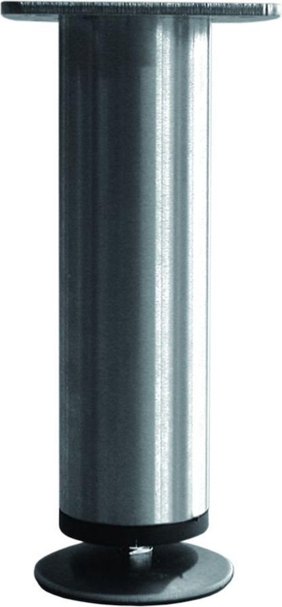 Tafelpoten Tafelpoot Mini rond hoogte 195 - 215 mm kleur Rvs