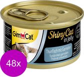 Gimcat Shinycat Adult 70 g - Kattenvoer - 48 x Tonijn&Garnaal