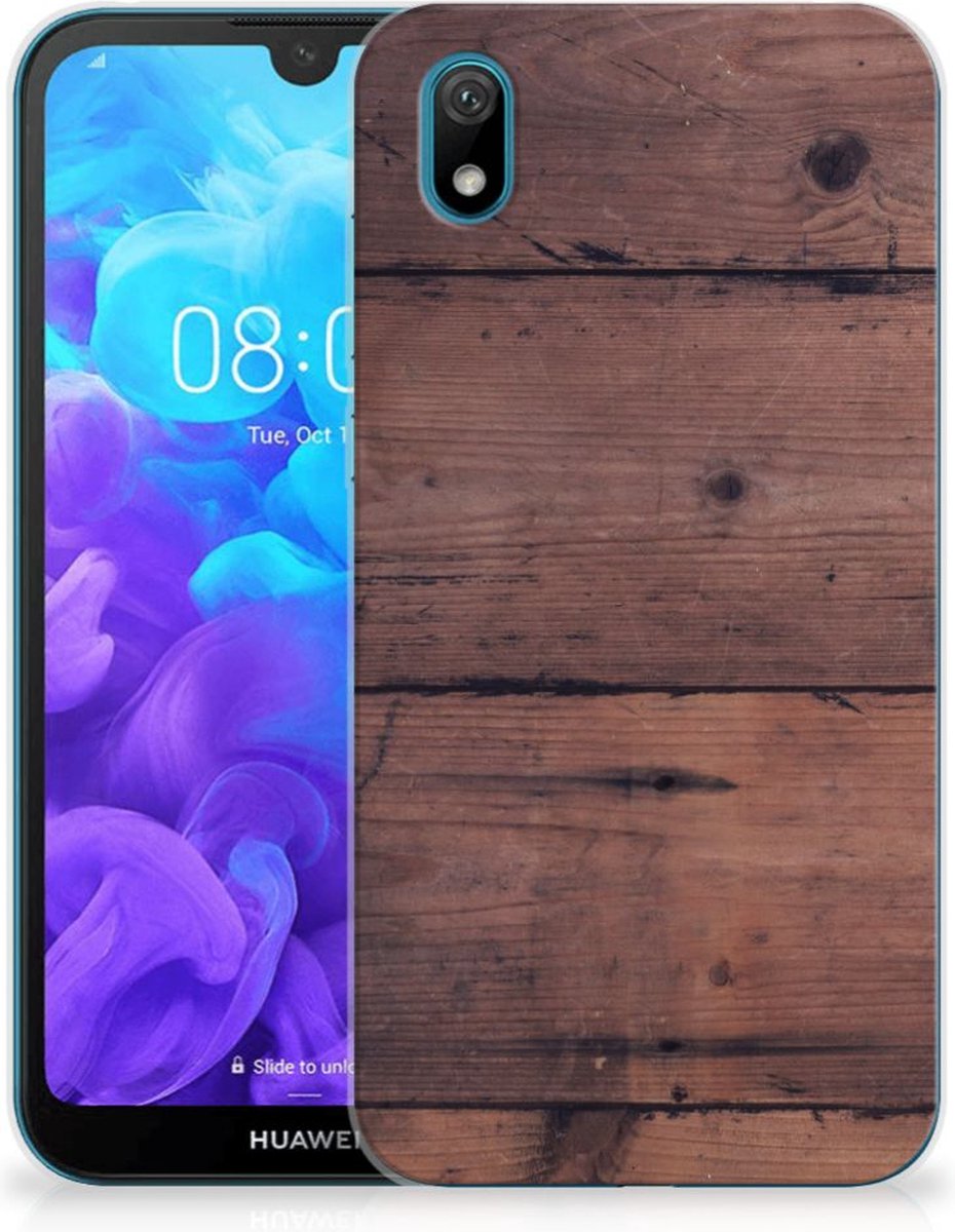 Huawei Y5 (2019) Bumper Hoesje Old Wood