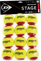 Dunlop Mini-tennisbal Stage 3 Rubber/vilt Rood/geel 12 Stuks