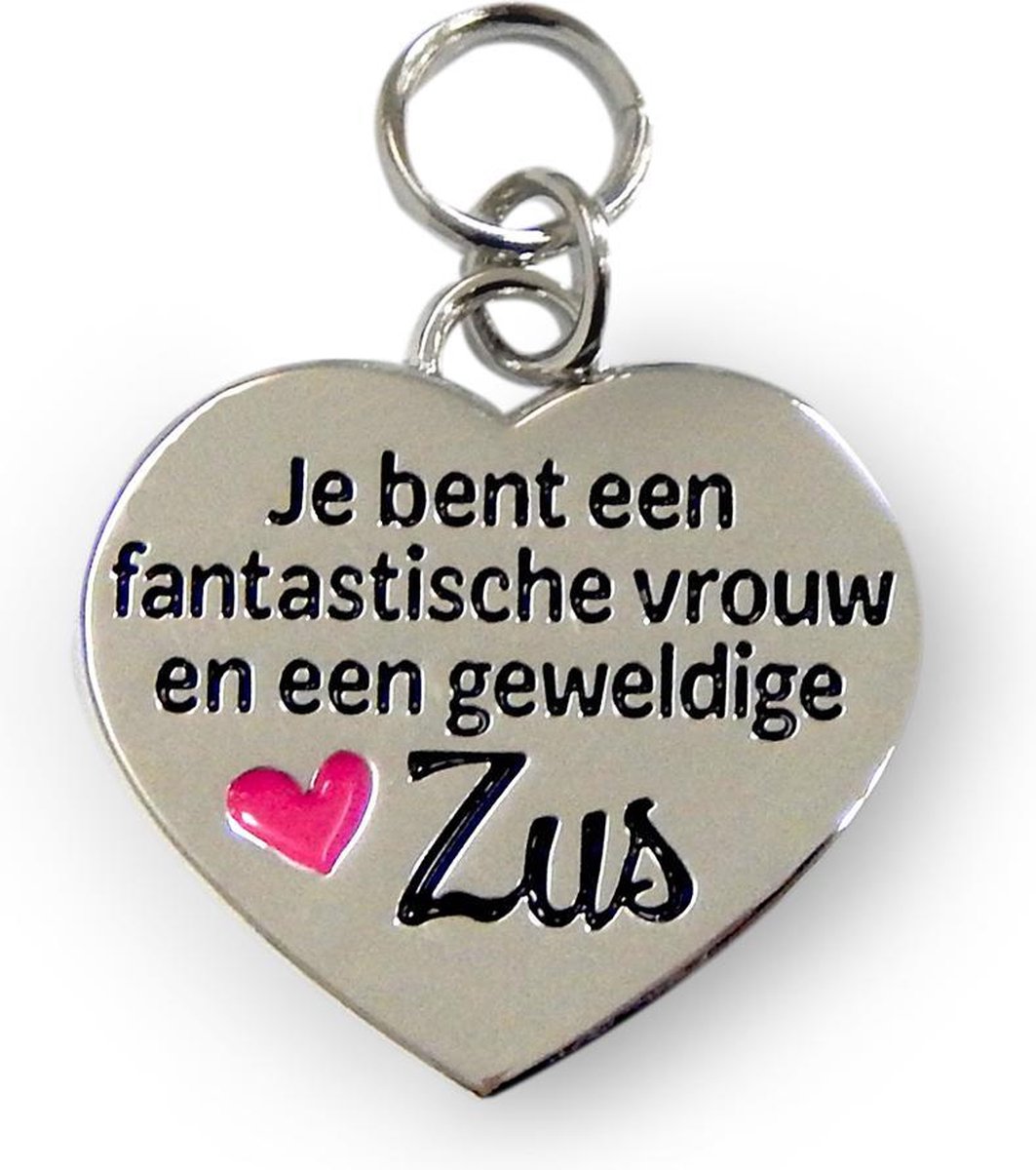 Bedeltje - Je bent een fantastische vrouw, zus - Charms for you