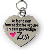 Bedeltje - Je bent een fantastische vrouw, zus - Charms for you