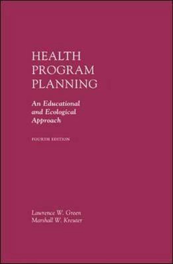 Health Program Planning An Educational and Ecological Approach