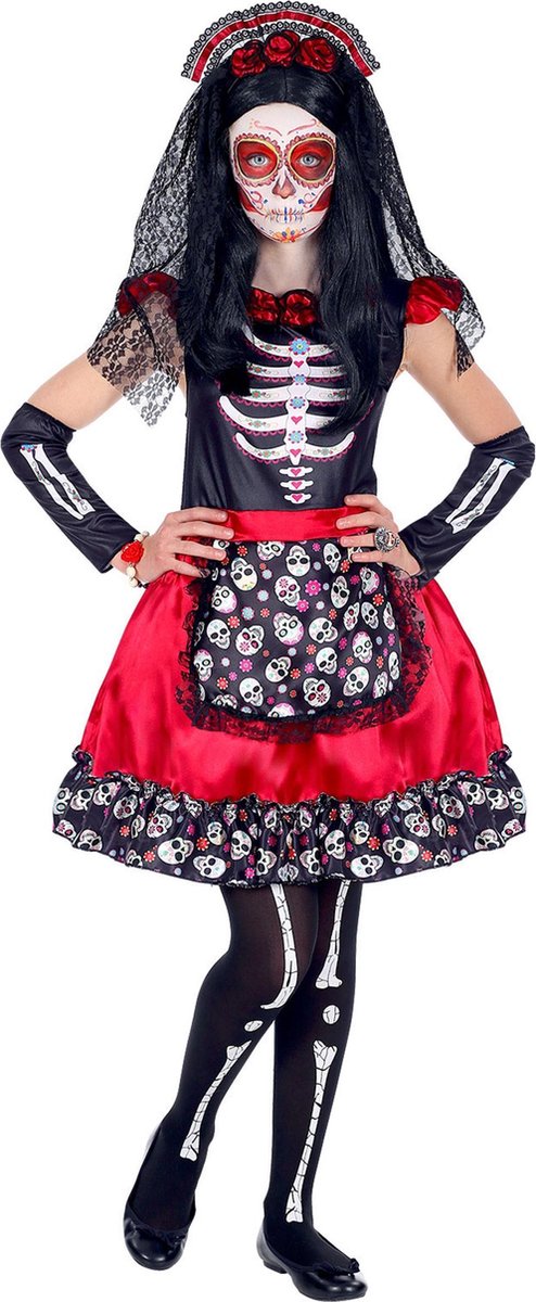 Unisex kid's Child Squelette Gants Os Imprimé Halloween Gothique Déguisement 