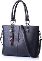 Moderne dames western tas in nubuck style Kleur Zwart