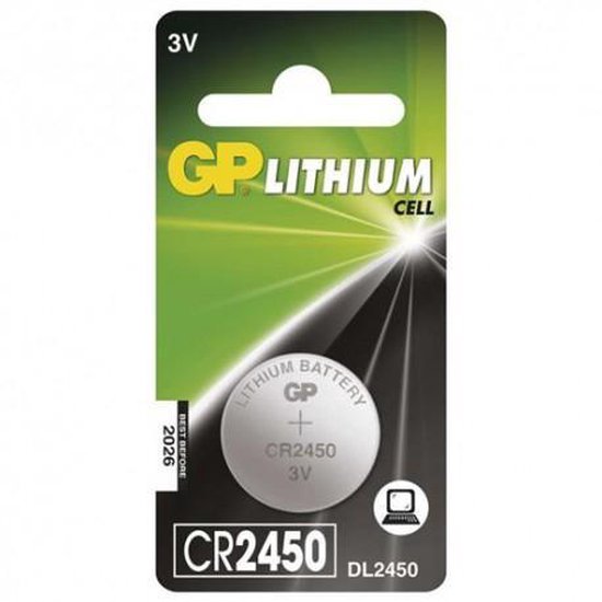 GP CR2450, DL2450, ECR2450 3V Lithium knoopcel batterij - 10 Stuks | bol.com