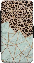 Samsung Galaxy S5 (Plus)/ Neo flipcase - Luipaard marmer mint