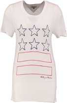 Tommy hilfiger zacht snow white t-shirt viscose linnen - Maat XS