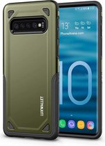 LUXWALLET® Samsung Galaxy S10 PLUS Case - Desert Armor Drop Proof Hoes - Army Green