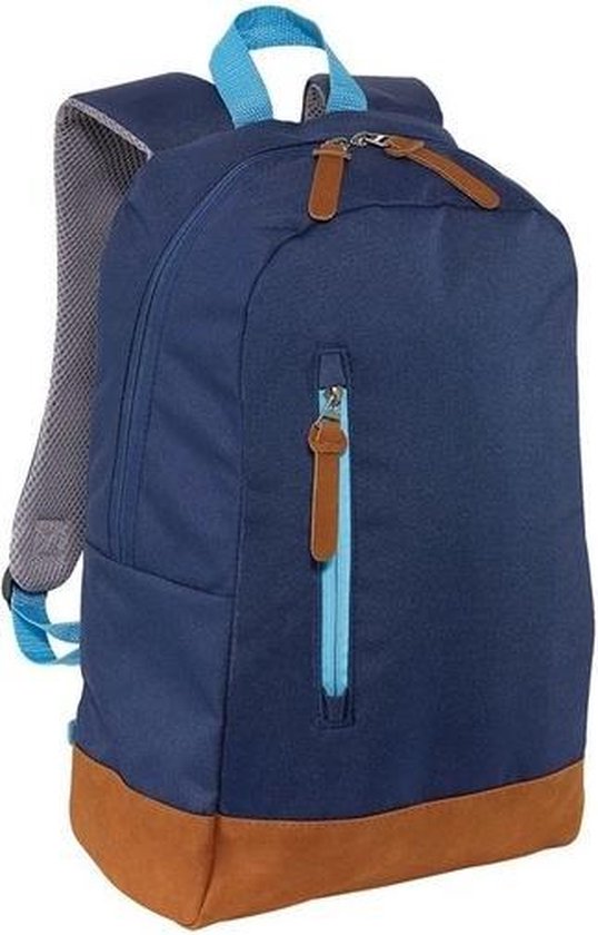 Allround rugzak/rugtas donkerblauw 45 cm - A4-formaat - Schooltas/boekentas