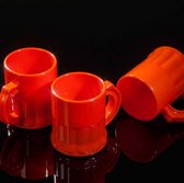 Shotglaasjes - Borrelglaasjes – Shotglaasjes plastic – Shotglazen – Oranje – 2.5cl – 20 stuks