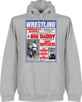 Big Daddy vs Giant Haystack Wrestling Poster Hoodie -Grijs - M