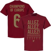 Liverpool Allez Allez Allez Champions of Europe 6 T-Shirt - Chili Rood - L