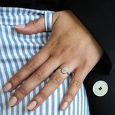 14 Karaat witgouden ring 30 diamanten (0,07ct)