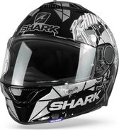 Shark Spartan 1.2 Lorenzo Catalunya GP Zwart Wit Glitter KWX Integraalhelm - Maat XXL - Helm