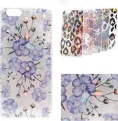 Apple iPhone 7/8 - hoesje Bubbly purple Flowers - TPU - Back Cover