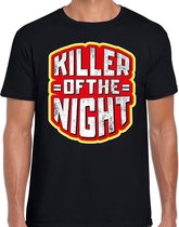 Halloween killer of the night verkleed t-shirt zwart voor heren S