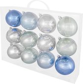 Decosy Plastic Kerstballen Mix (8cm) 12 Stuks Arctic