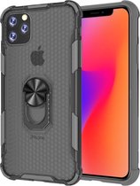 Let op type!! For iPhone 11 Shockproof PC + TPU Protective Case with Ring Holder(Grey) A2111/A2221/A2223