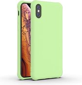 Let op type!! Voor Apple iPhone XS/X schokbestendig Frosted ultradunne TPU beschermhoes (Matcha groen)