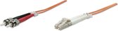 Intellinet 5m LC/ST Glasvezel kabel OM1 Oranje