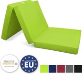 Beautissu Comfort – Logeermatras Opvouwbaar Matras 195x60cm Groen – Gemiddeld