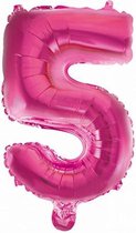 Wefiesta Folieballon Cijfer 5 41 Cm Roze