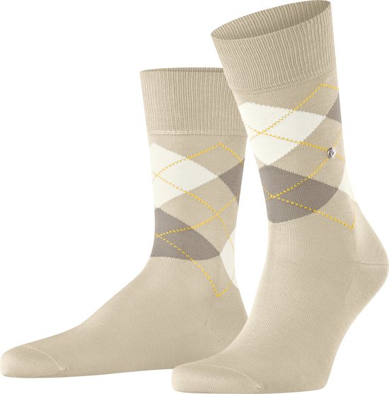 Burlington Manchester One size organisch katoen sokken heren beige - Maat 40-46