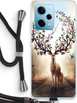 Case Company® - Hoesje met koord geschikt voor Xiaomi Redmi Note 12 Pro 5G hoesje met Koord - Seasons Change - Telefoonhoesje met Zwart Koord - Bescherming aan alle Kanten en Over de Schermrand
